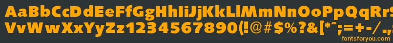 SaxonyserialHeavyRegular Font – Orange Fonts on Black Background