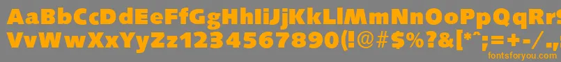 Шрифт SaxonyserialHeavyRegular – оранжевые шрифты на сером фоне