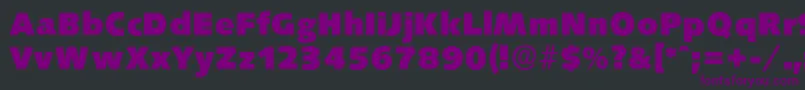 SaxonyserialHeavyRegular Font – Purple Fonts on Black Background