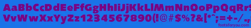 Шрифт SaxonyserialHeavyRegular – фиолетовые шрифты на синем фоне