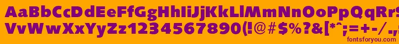 Police SaxonyserialHeavyRegular – polices violettes sur fond orange