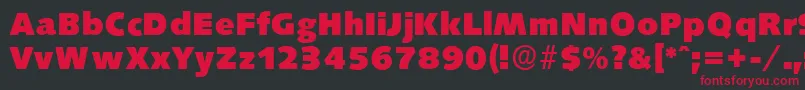 SaxonyserialHeavyRegular Font – Red Fonts on Black Background