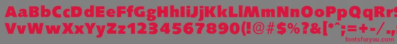 SaxonyserialHeavyRegular-Schriftart – Rote Schriften auf grauem Hintergrund