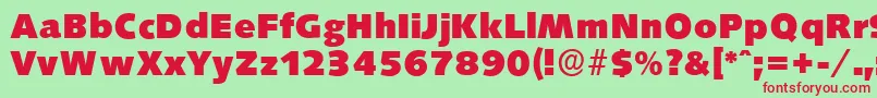 Шрифт SaxonyserialHeavyRegular – красные шрифты на зелёном фоне