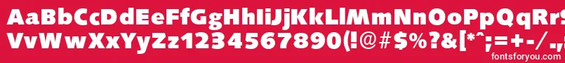 フォントSaxonyserialHeavyRegular – 赤い背景に白い文字