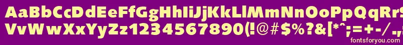 SaxonyserialHeavyRegular Font – Yellow Fonts on Purple Background