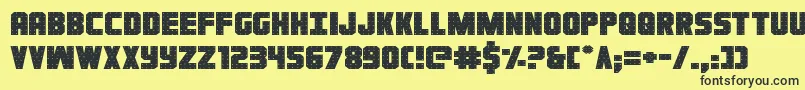 Ironforgeexpand Font – Black Fonts on Yellow Background