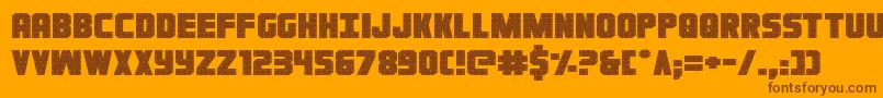 Ironforgeexpand Font – Brown Fonts on Orange Background