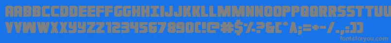Ironforgeexpand Font – Gray Fonts on Blue Background