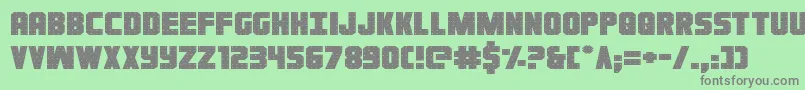 Ironforgeexpand Font – Gray Fonts on Green Background