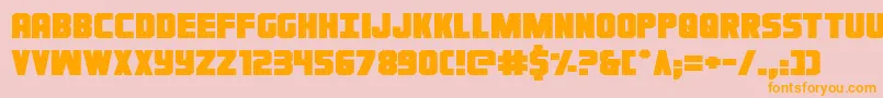 Ironforgeexpand Font – Orange Fonts on Pink Background
