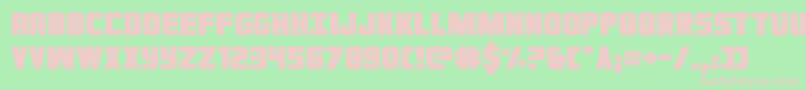 Ironforgeexpand Font – Pink Fonts on Green Background