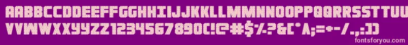 Ironforgeexpand-Schriftart – Rosa Schriften auf violettem Hintergrund