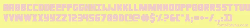 Ironforgeexpand Font – Pink Fonts on Yellow Background