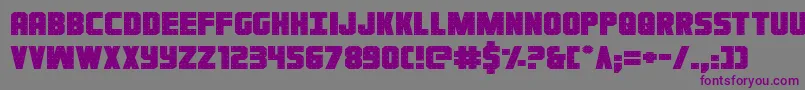 Ironforgeexpand Font – Purple Fonts on Gray Background