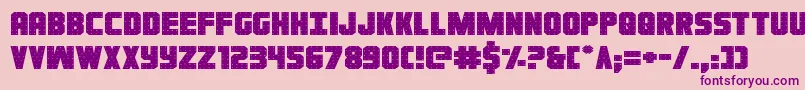 Ironforgeexpand-Schriftart – Violette Schriften auf rosa Hintergrund