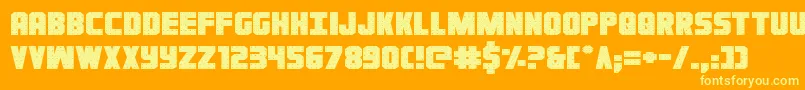 Ironforgeexpand Font – Yellow Fonts on Orange Background