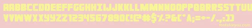 Ironforgeexpand-Schriftart – Gelbe Schriften auf rosa Hintergrund