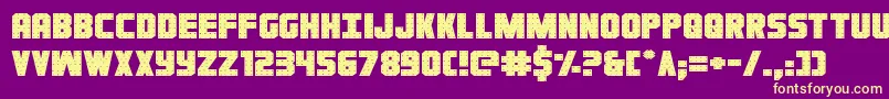 Ironforgeexpand Font – Yellow Fonts on Purple Background