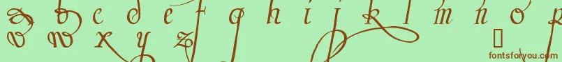 Trinculo Font – Brown Fonts on Green Background