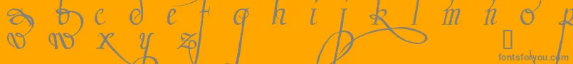 Fonte Trinculo – fontes cinzas em um fundo laranja