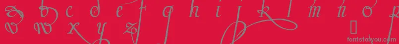 Trinculo Font – Gray Fonts on Red Background