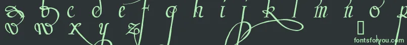 Trinculo Font – Green Fonts on Black Background