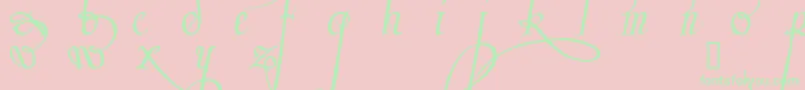 Trinculo Font – Green Fonts on Pink Background