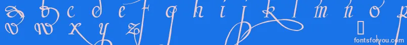 Trinculo Font – Pink Fonts on Blue Background