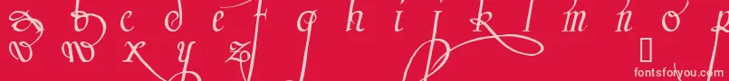 Trinculo Font – Pink Fonts on Red Background