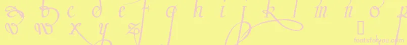 Trinculo Font – Pink Fonts on Yellow Background