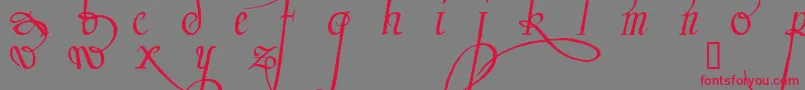 Trinculo Font – Red Fonts on Gray Background