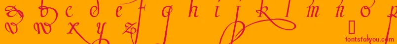 Trinculo Font – Red Fonts on Orange Background