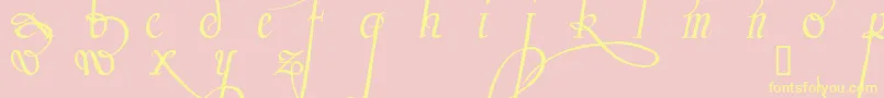 Trinculo Font – Yellow Fonts on Pink Background