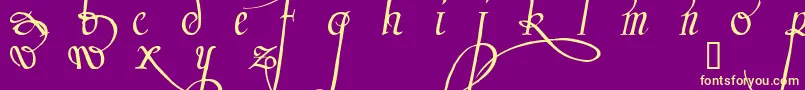 Trinculo Font – Yellow Fonts on Purple Background