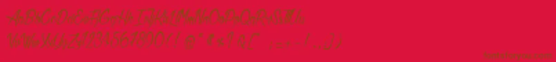 AtlanticMail Font – Brown Fonts on Red Background