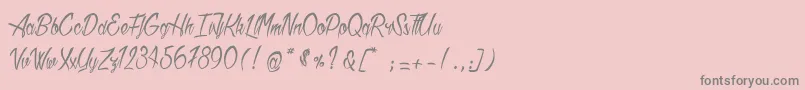 AtlanticMail Font – Gray Fonts on Pink Background