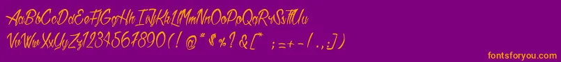 AtlanticMail Font – Orange Fonts on Purple Background