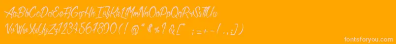 AtlanticMail Font – Pink Fonts on Orange Background