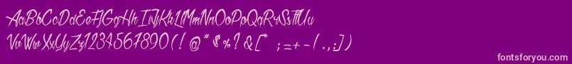 AtlanticMail Font – Pink Fonts on Purple Background