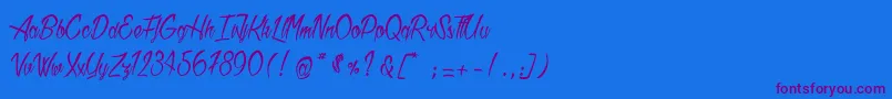 AtlanticMail Font – Purple Fonts on Blue Background