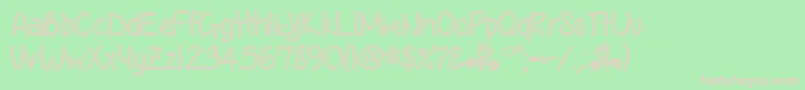 AnjelikaRoseHollow Font – Pink Fonts on Green Background