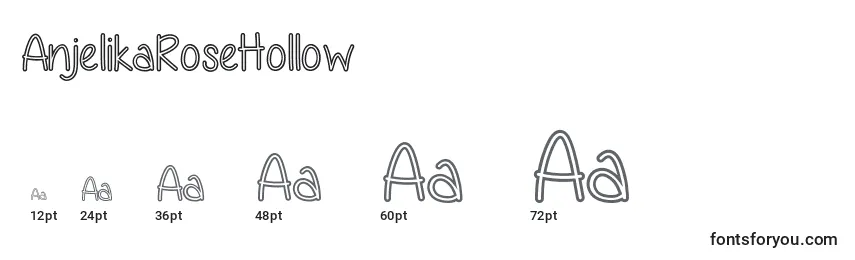 AnjelikaRoseHollow Font Sizes