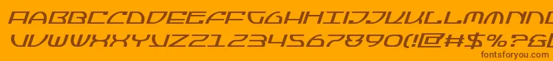 Jumptroopsital Font – Brown Fonts on Orange Background