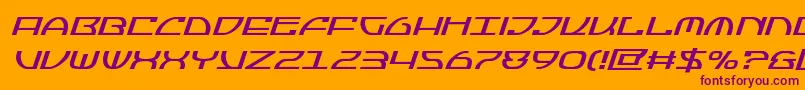 Jumptroopsital Font – Purple Fonts on Orange Background