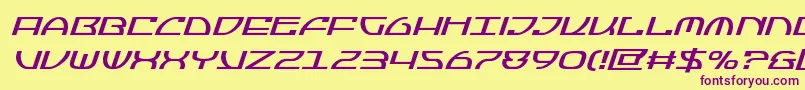 Jumptroopsital Font – Purple Fonts on Yellow Background