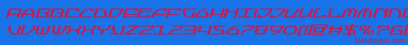 Jumptroopsital Font – Red Fonts on Blue Background