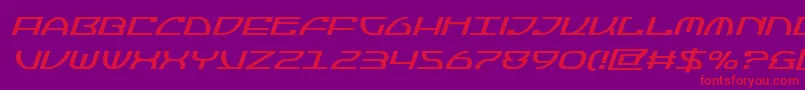 Jumptroopsital Font – Red Fonts on Purple Background