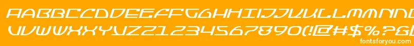 Jumptroopsital Font – White Fonts on Orange Background
