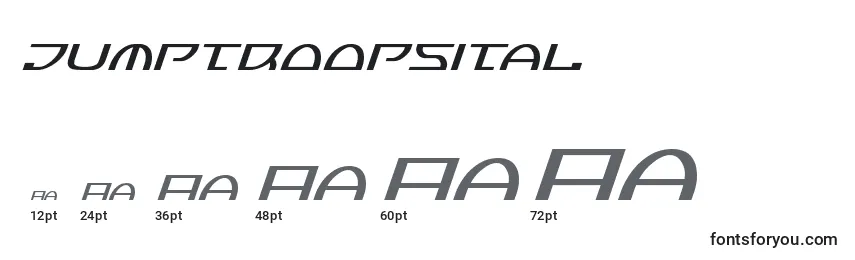 Jumptroopsital Font Sizes